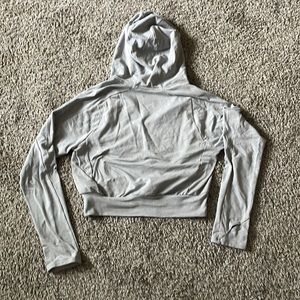 North face gray crop top hoodie. Size small